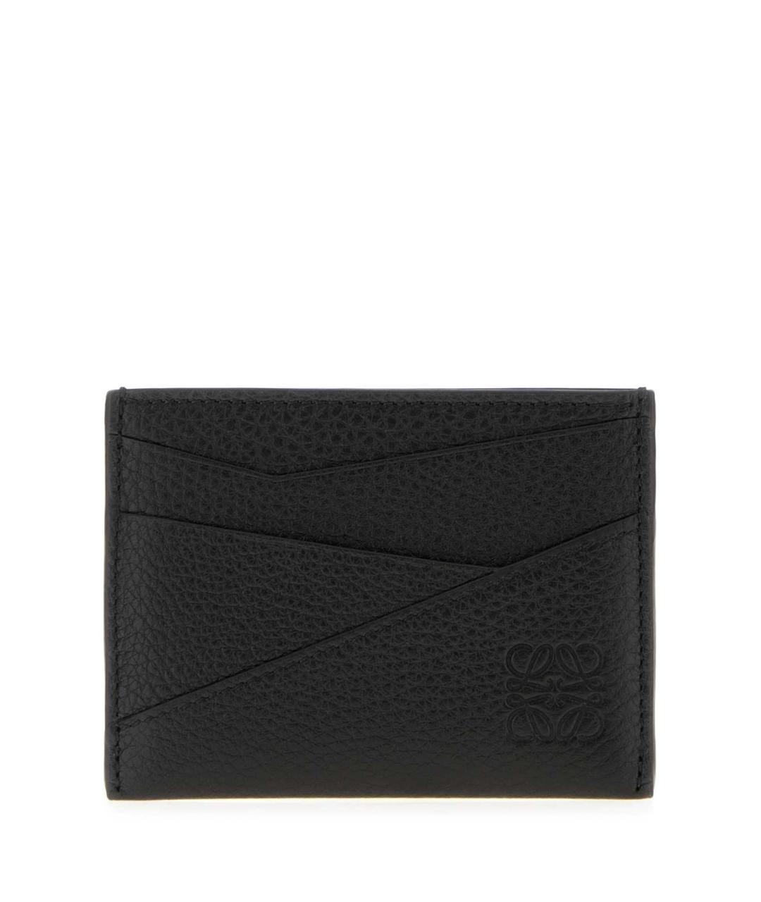 LOEWE Черный кожаный кардхолдер, фото 1