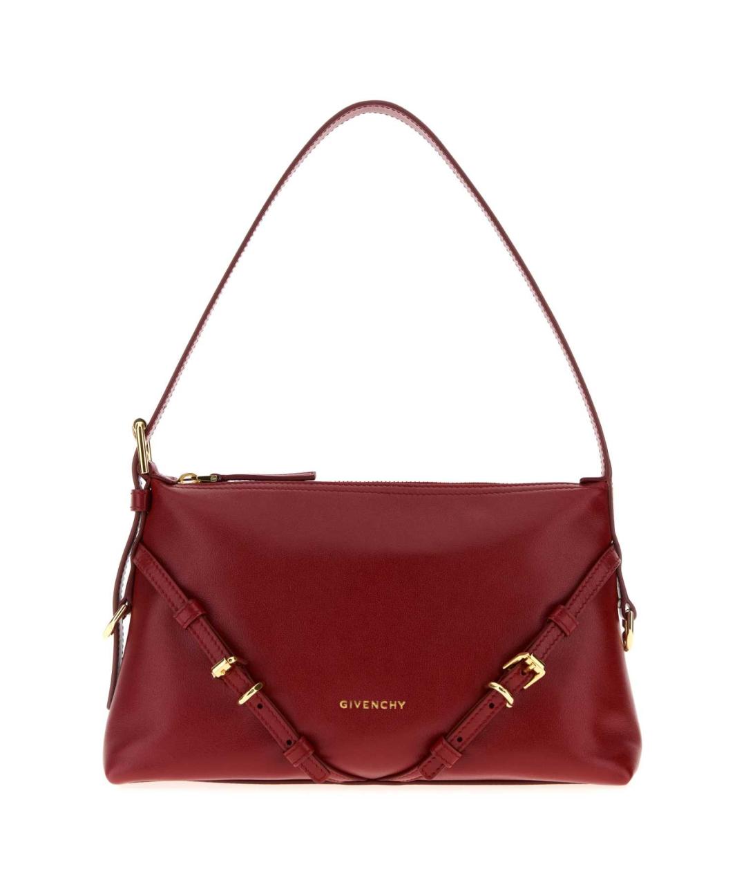 GIVENCHY Бордовая кожаная сумка через плечо, фото 1