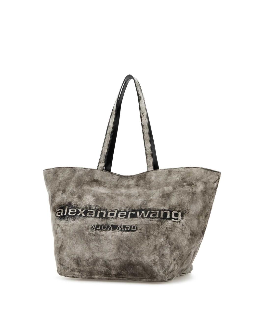 ALEXANDER WANG Серая хлопковая сумка с короткими ручками, фото 2