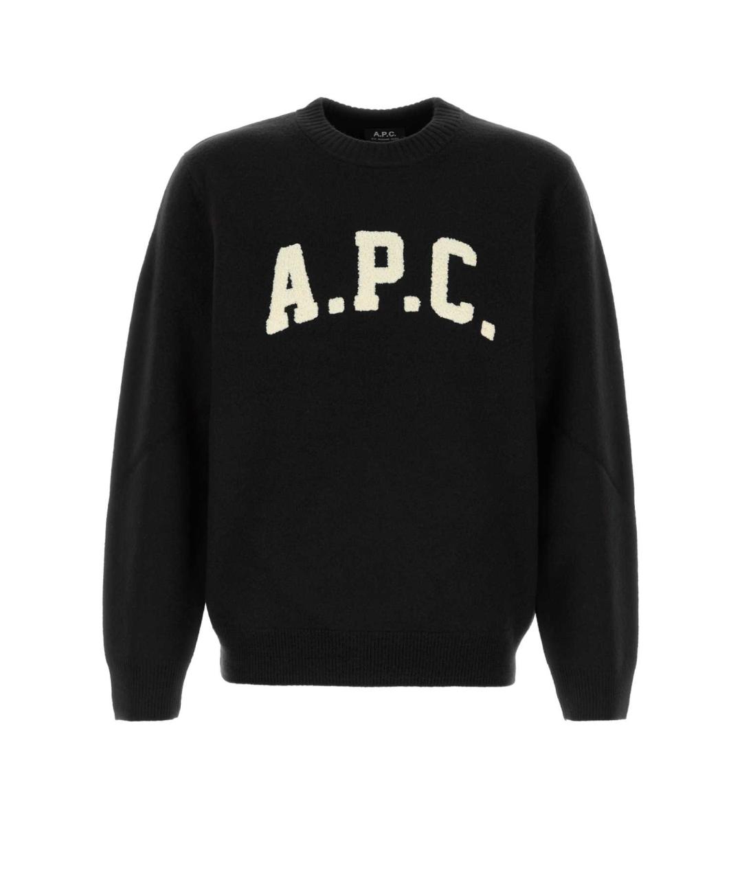 A.P.C. Черный шерстяной джемпер / свитер, фото 1