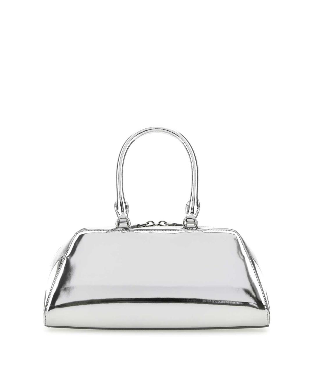 GIVENCHY Серебряная кожаная сумка тоут, фото 3