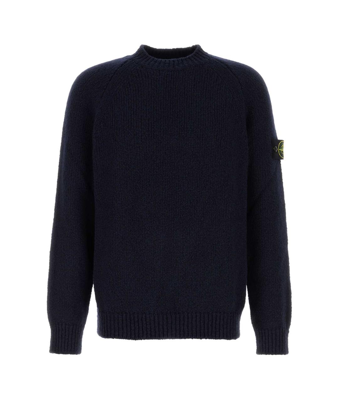 STONE ISLAND Темно-синий шерстяной джемпер / свитер, фото 1