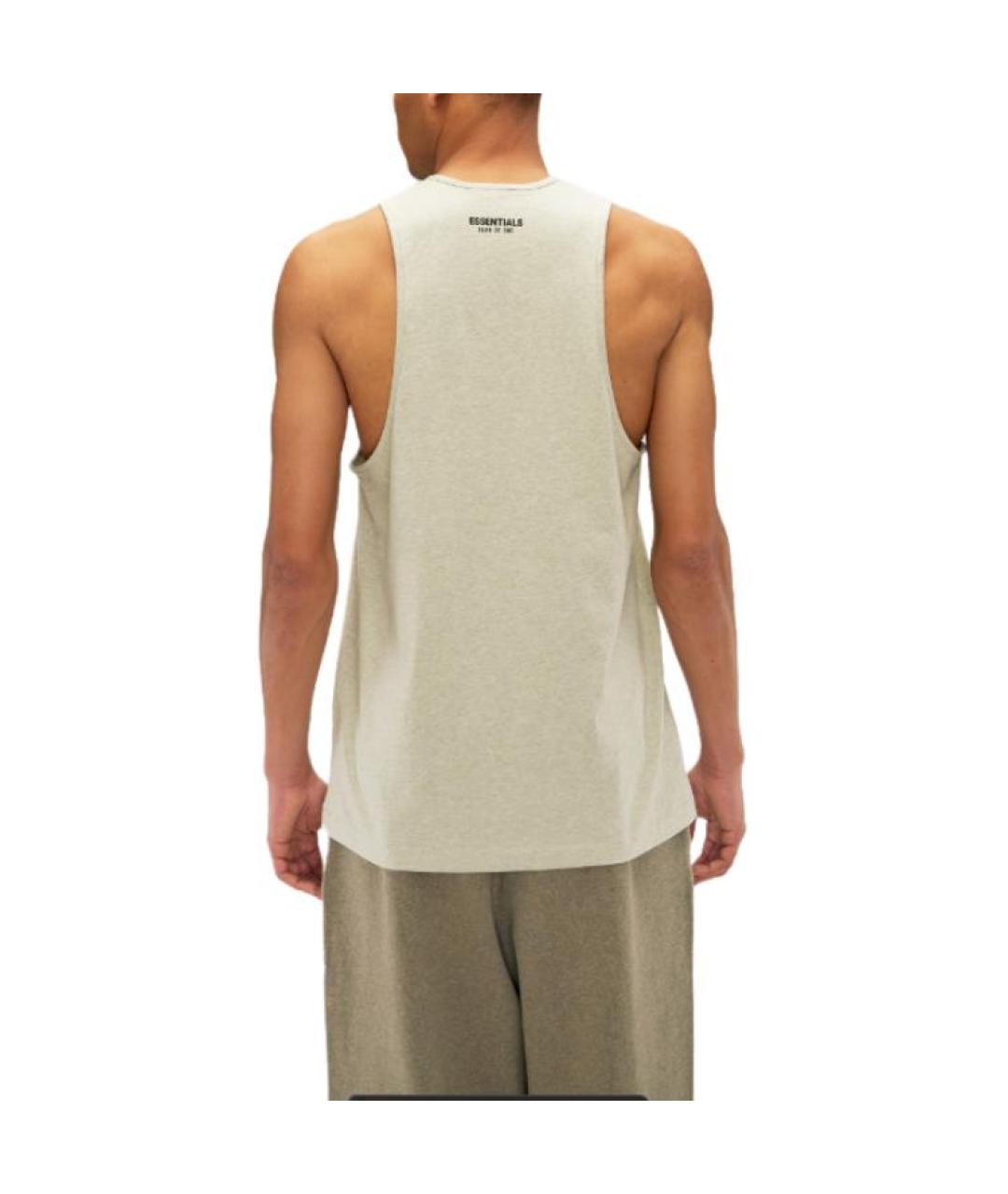 FEAR OF GOD ESSENTIALS Серая хлопковая майка, фото 4