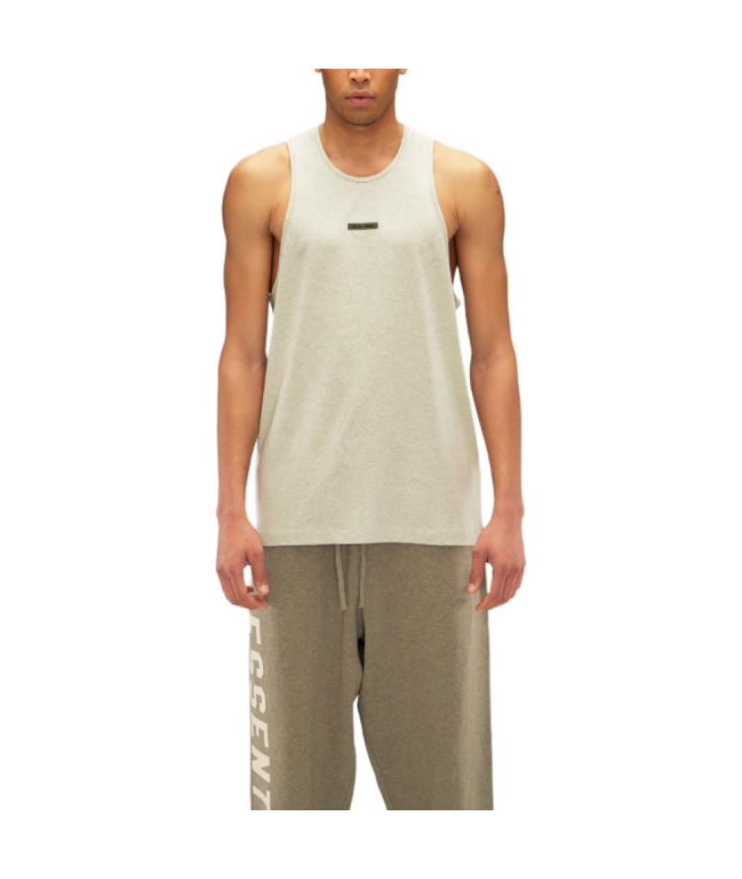 FEAR OF GOD ESSENTIALS Серая хлопковая майка, фото 3