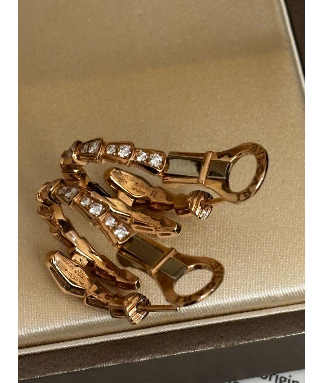 BVLGARI Золотые серьги из розового золота, фото 5