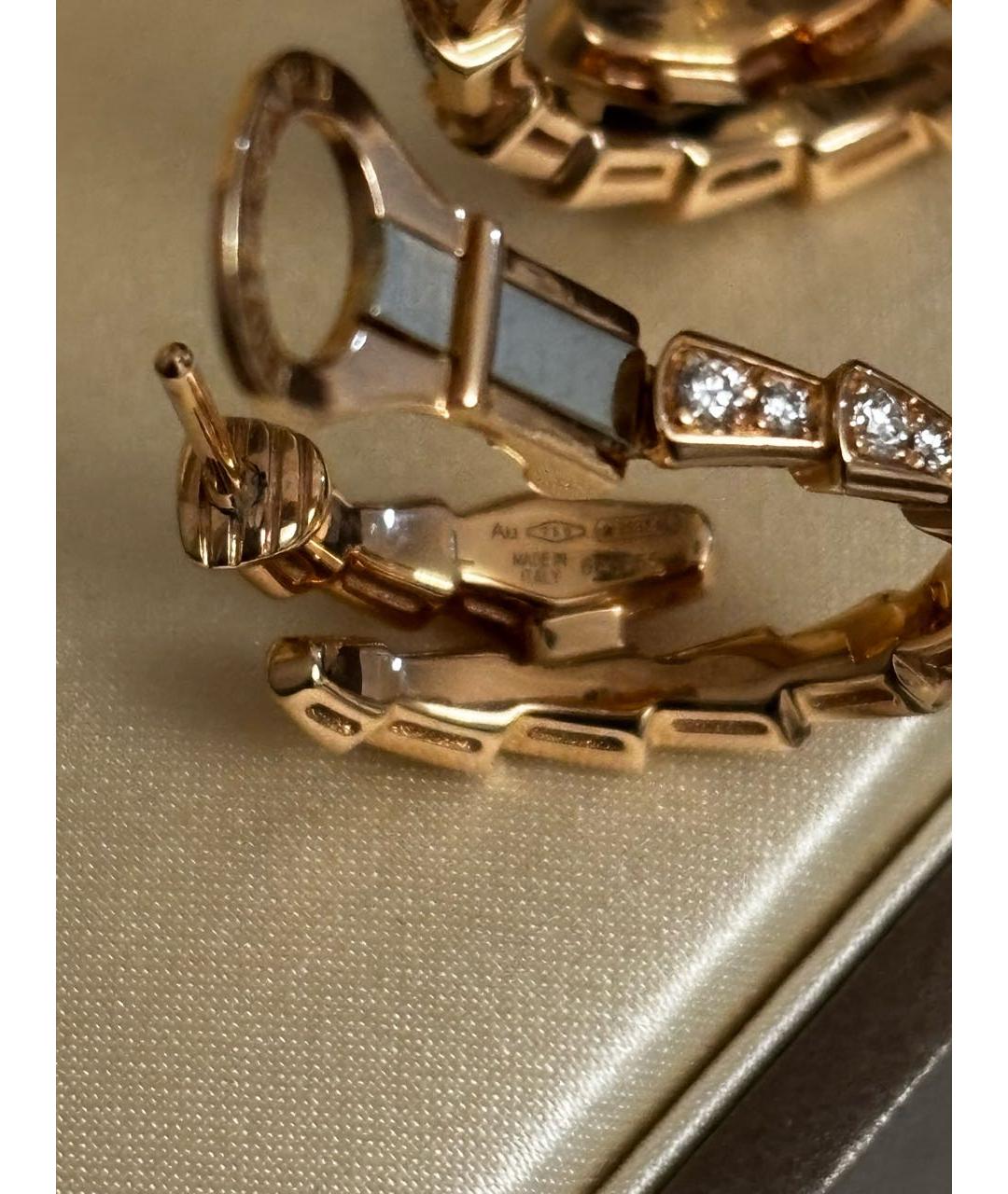 BVLGARI Золотые серьги из розового золота, фото 4