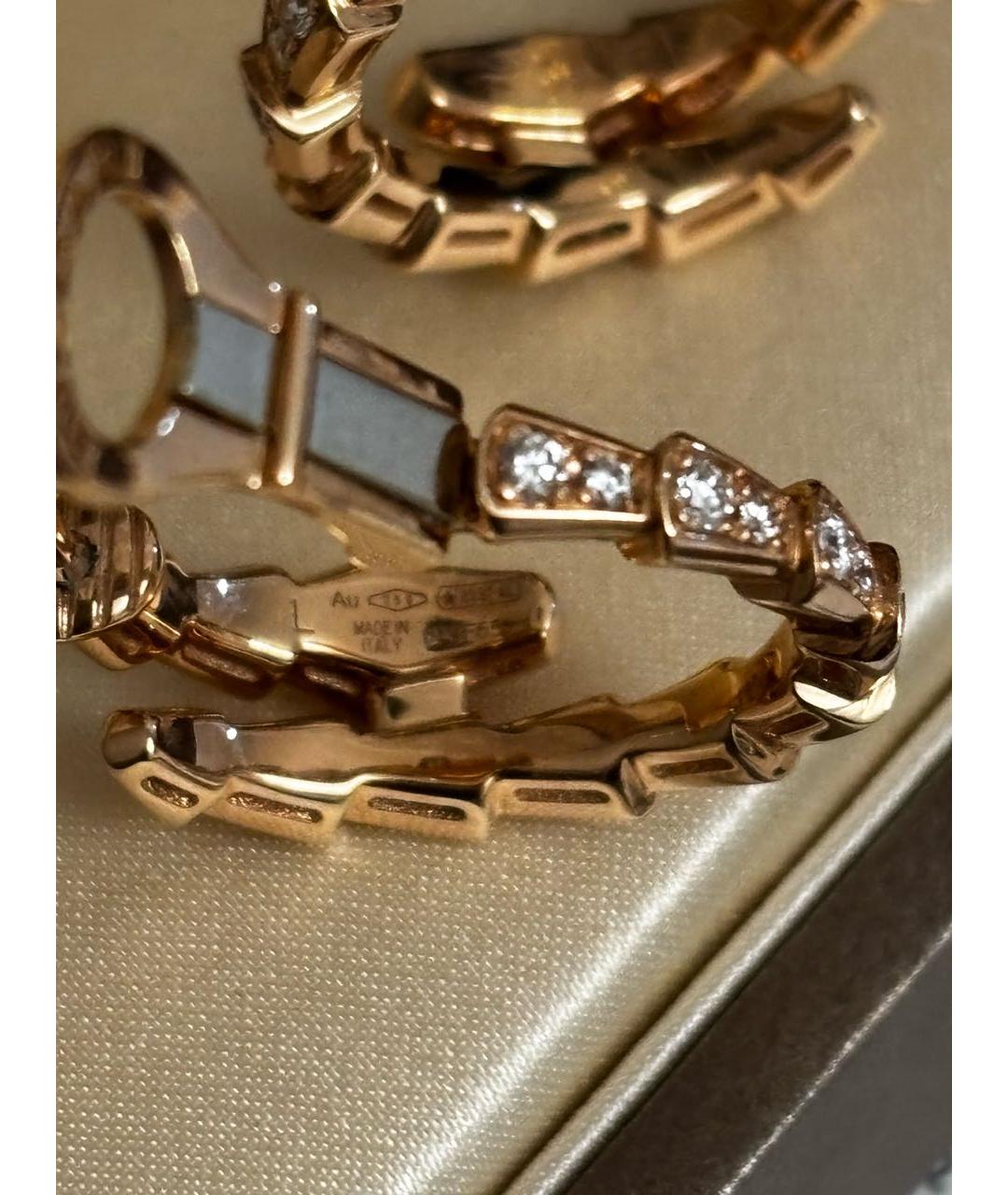 BVLGARI Золотые серьги из розового золота, фото 6