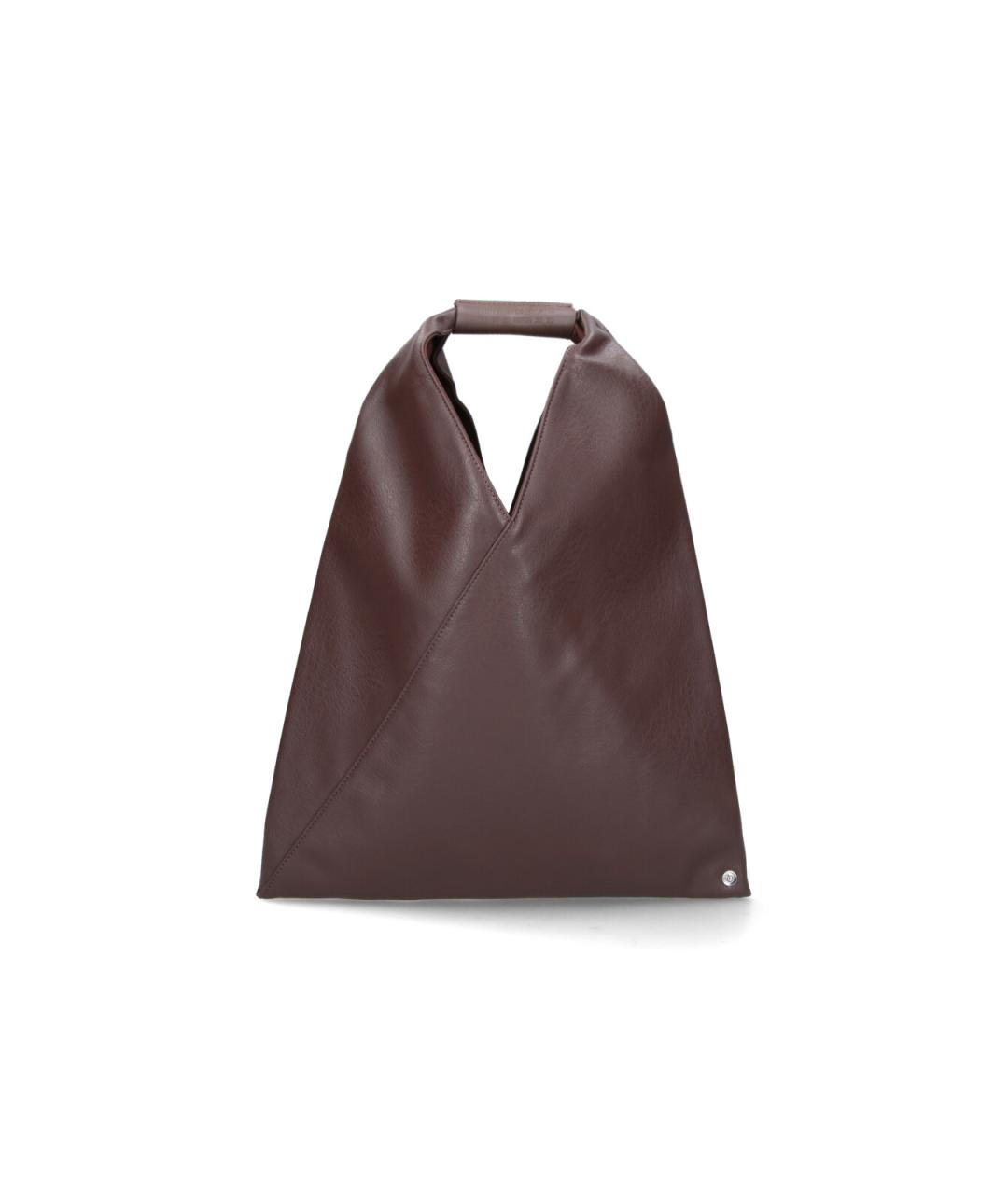 MM6 MAISON MARGIELA Коричневая сумка тоут из искусственной кожи, фото 1