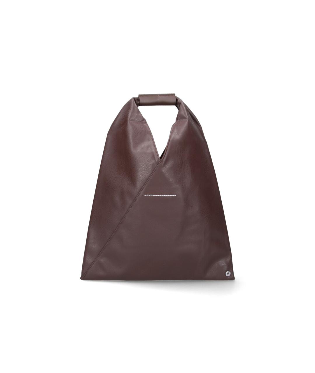 MM6 MAISON MARGIELA Коричневая сумка тоут из искусственной кожи, фото 3