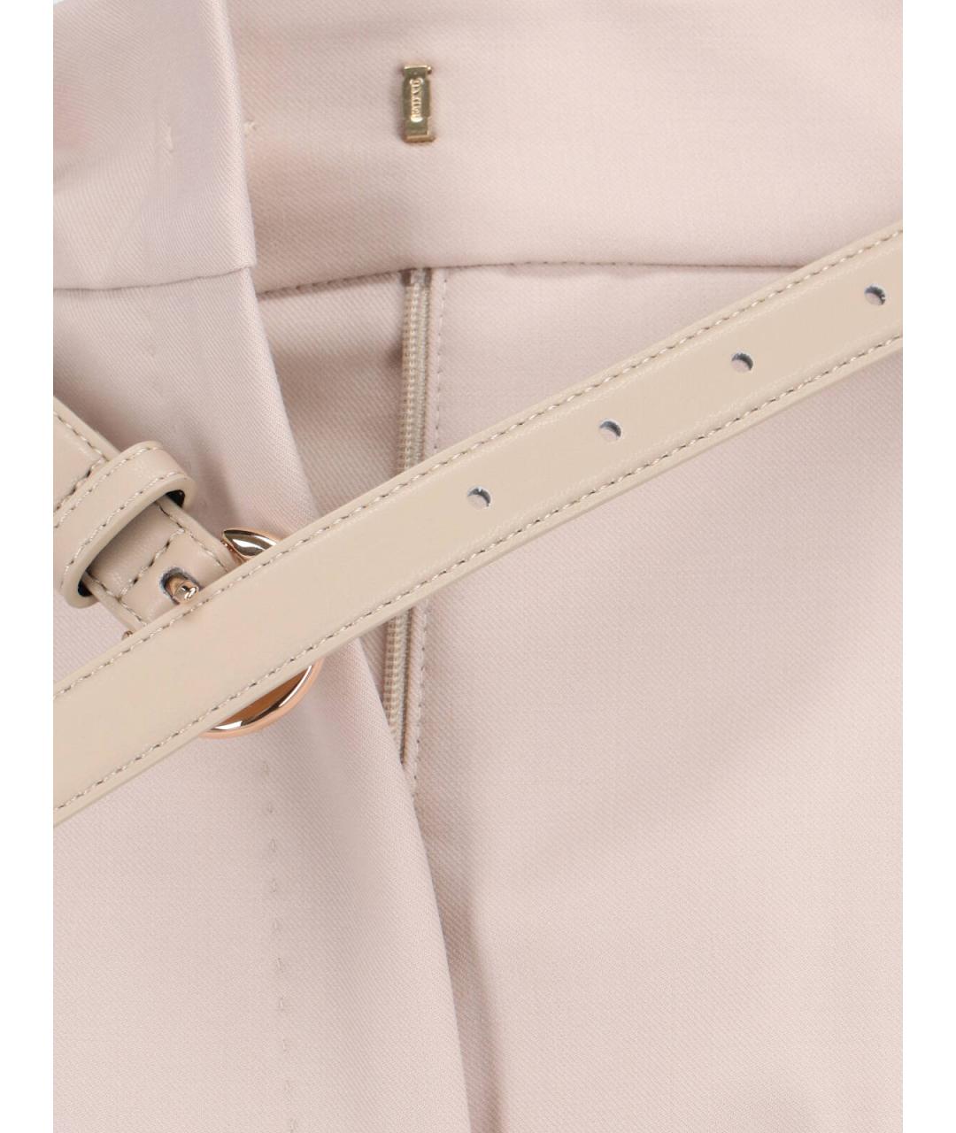 MAX MARA Бежевые шерстяные прямые брюки, фото 5