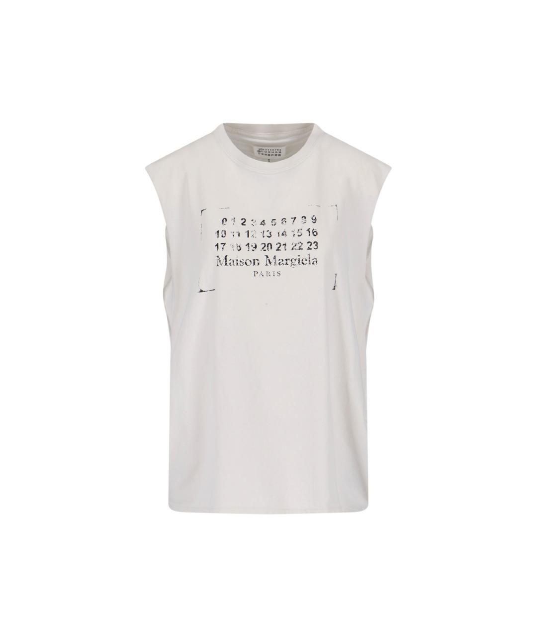 MAISON MARGIELA Белая хлопковая майка, фото 1