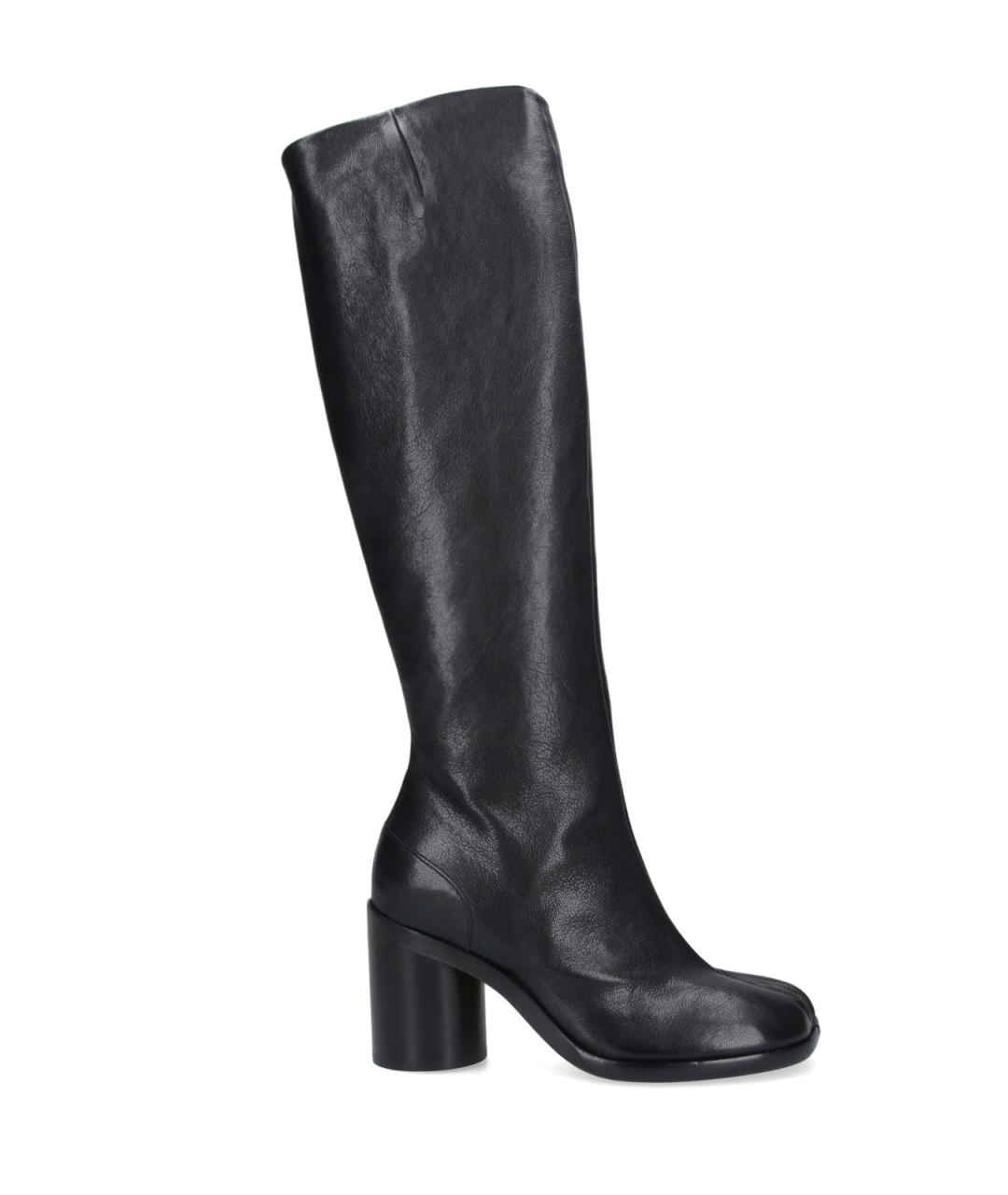 MAISON MARGIELA Черные кожаные сапоги, фото 1