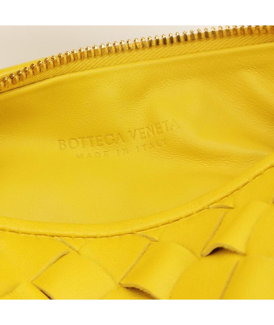BOTTEGA VENETA Желтая сумка с короткими ручками, фото 4
