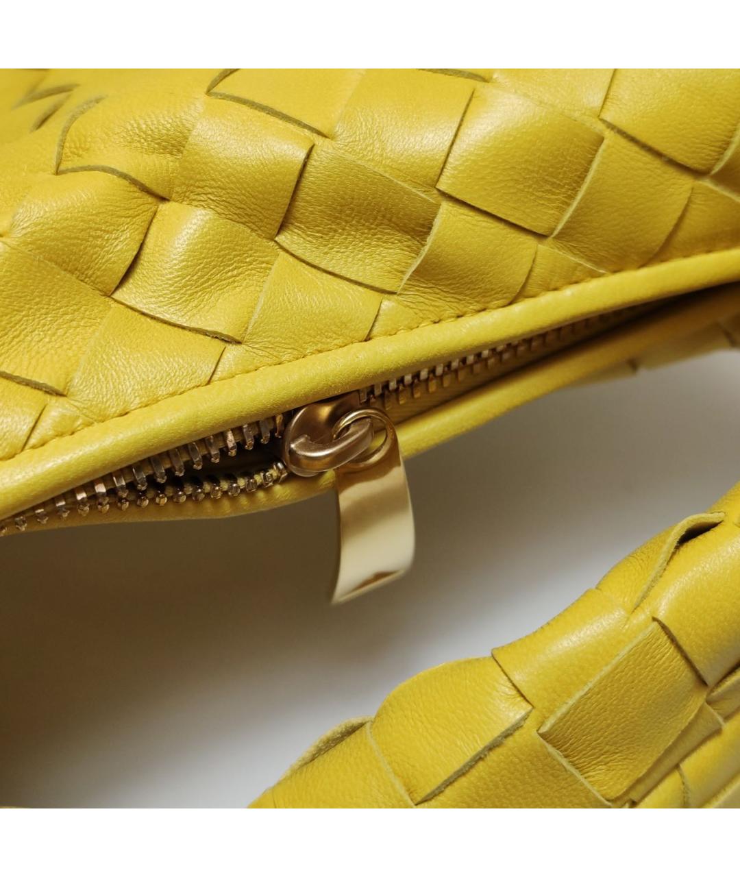 BOTTEGA VENETA Желтая сумка с короткими ручками, фото 3