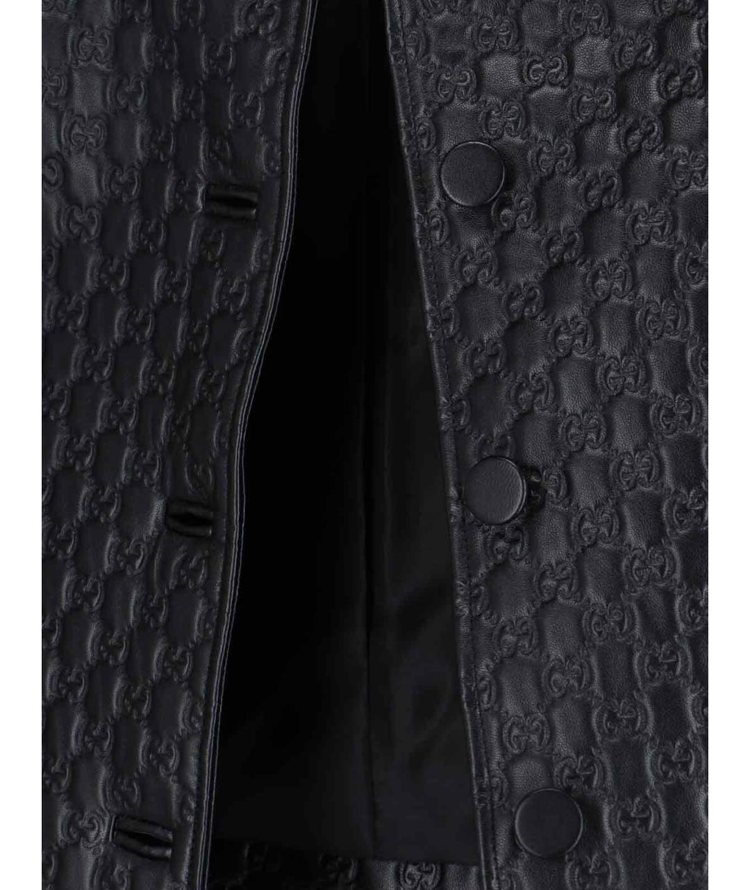 GUCCI Черная кожаная куртка, фото 4