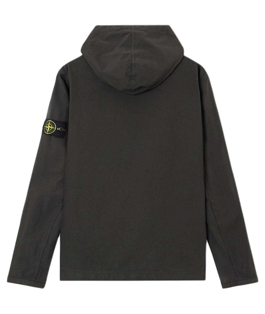 STONE ISLAND Антрацитовая хлопковая куртка, фото 2
