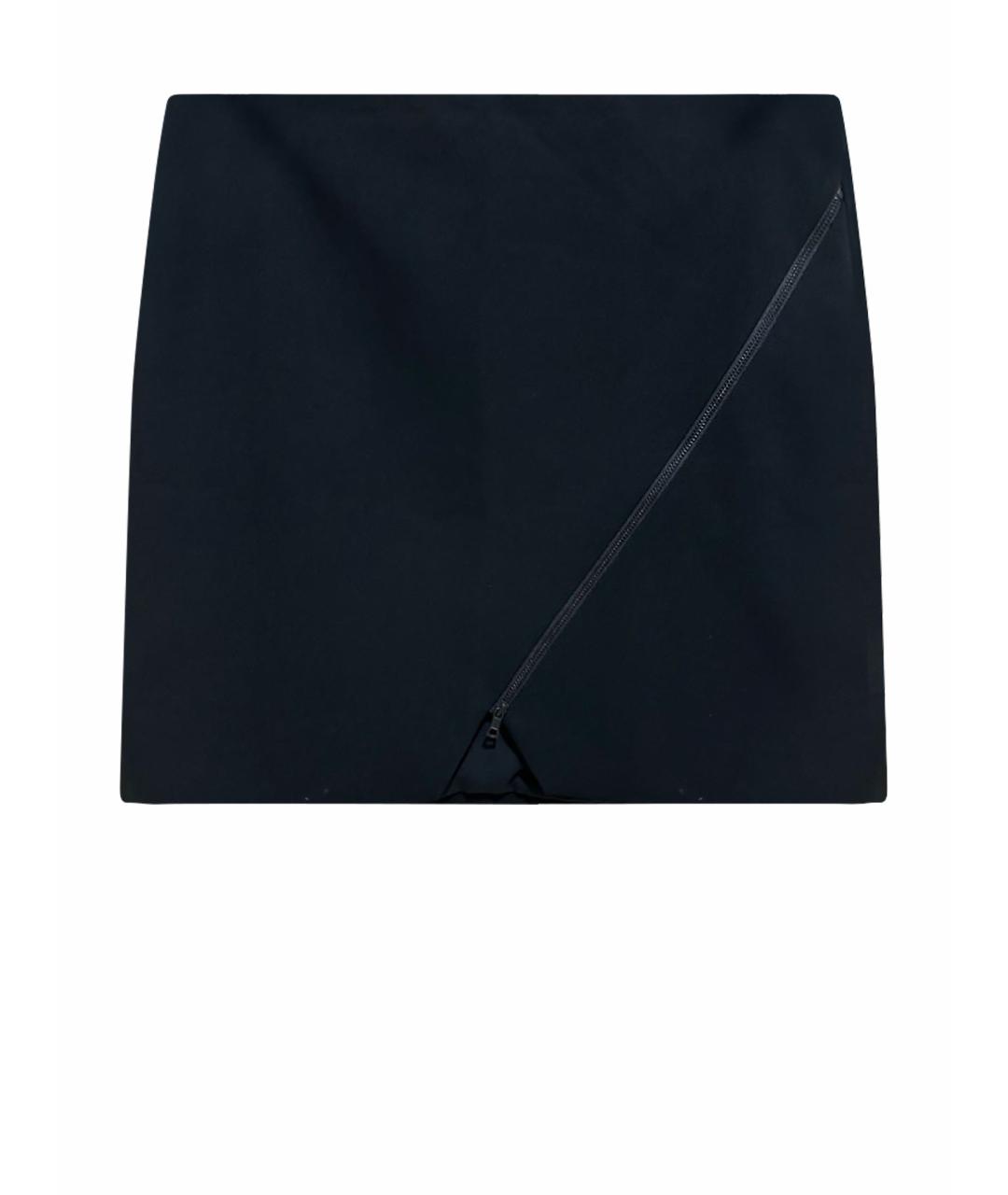 ALICE+OLIVIA Черная ацетатная юбка мини, фото 1