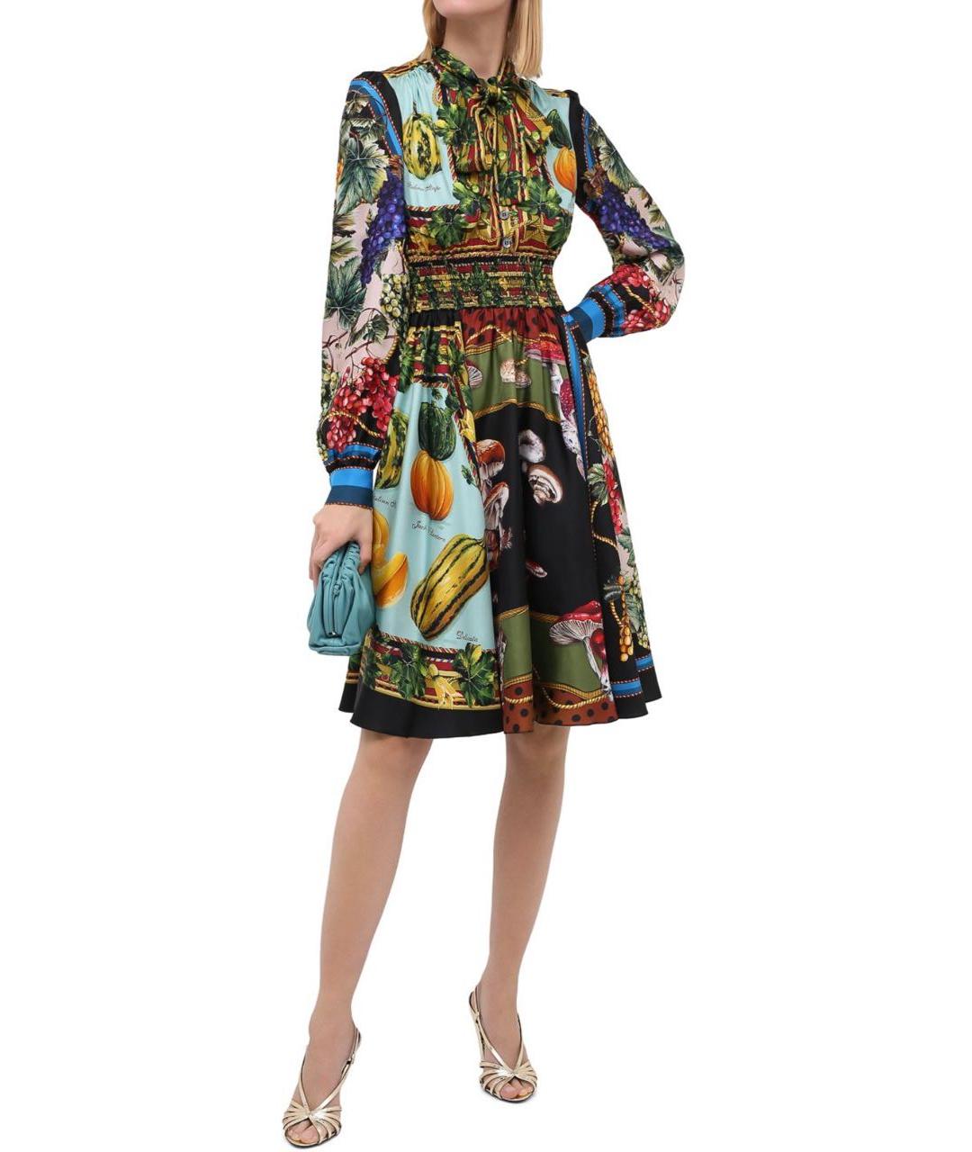 DOLCE&GABBANA Шелковое вечернее платье, фото 3