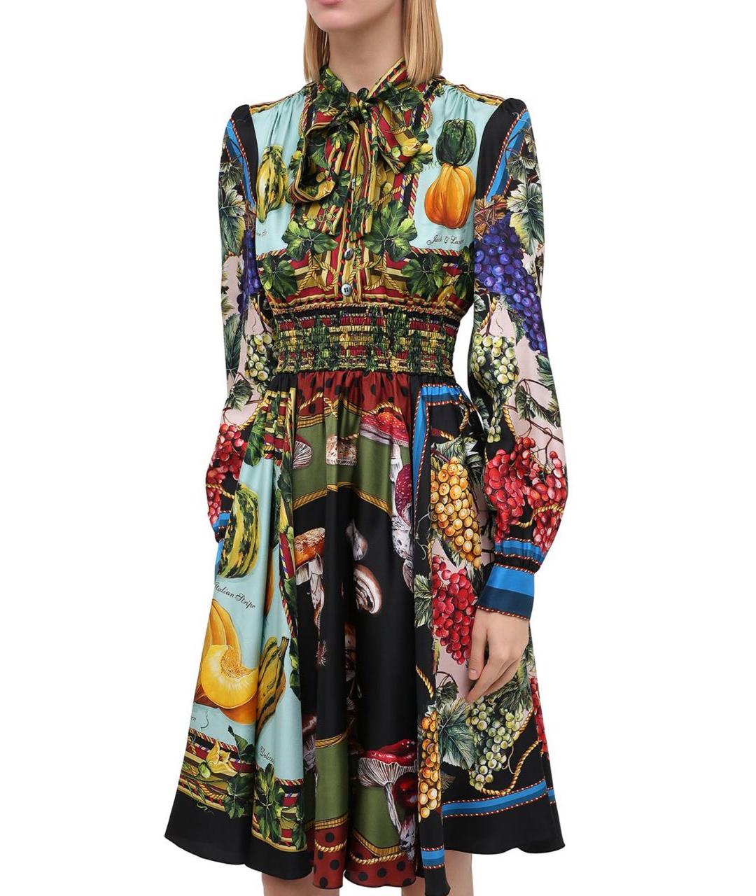 DOLCE&GABBANA Шелковое вечернее платье, фото 4