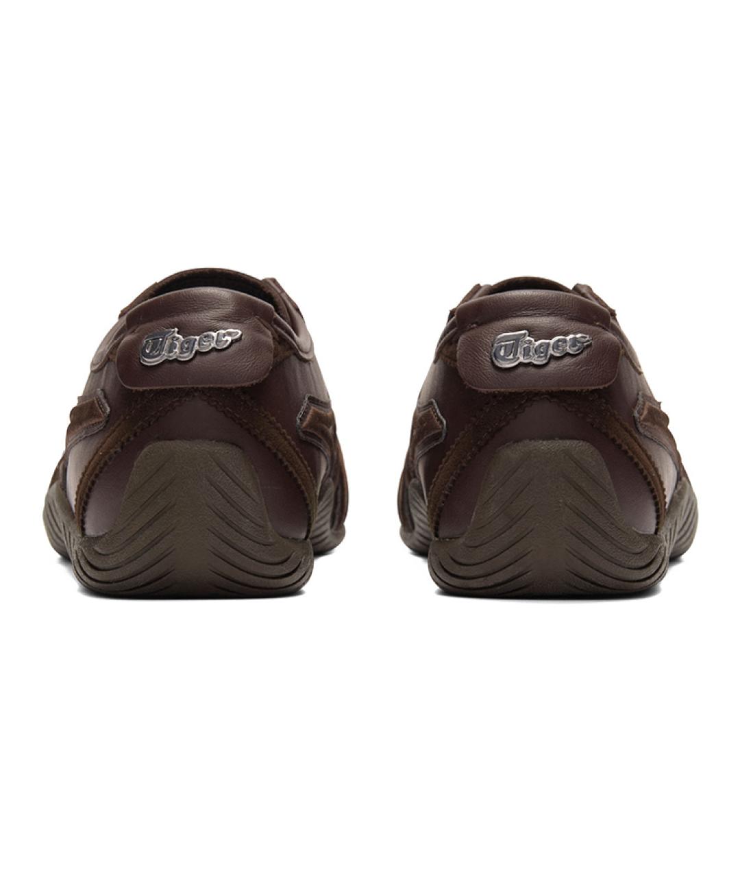 ONITSUKA TIGER Коричневые кожаные кроссовки, фото 4