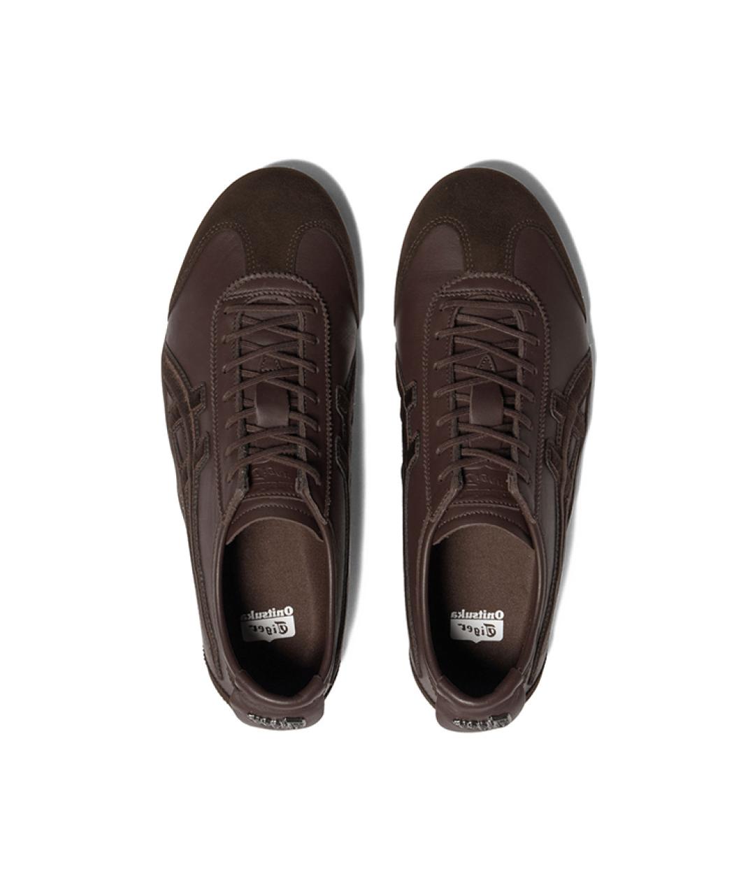 ONITSUKA TIGER Коричневые кожаные кроссовки, фото 7