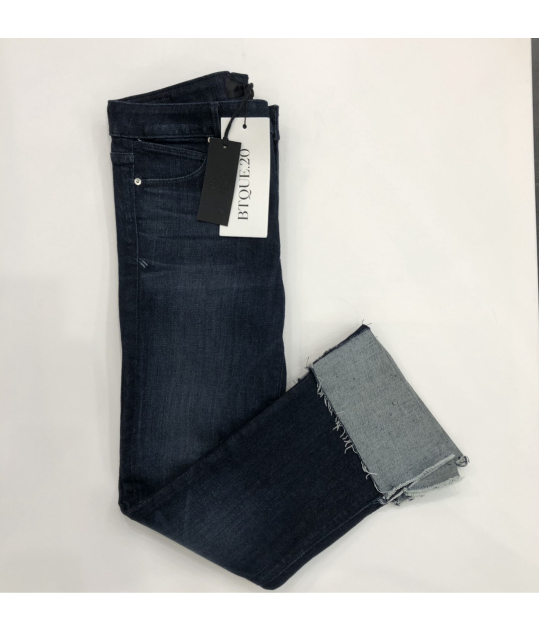 RTA Темно-синие хлопко-эластановые прямые джинсы, фото 3