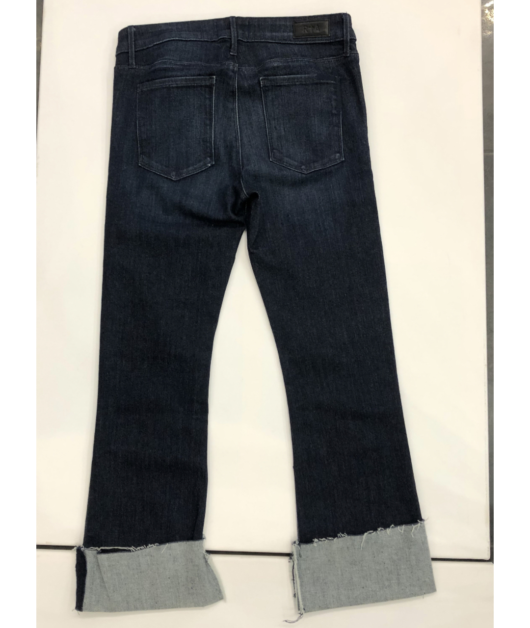 RTA Темно-синие хлопко-эластановые прямые джинсы, фото 2