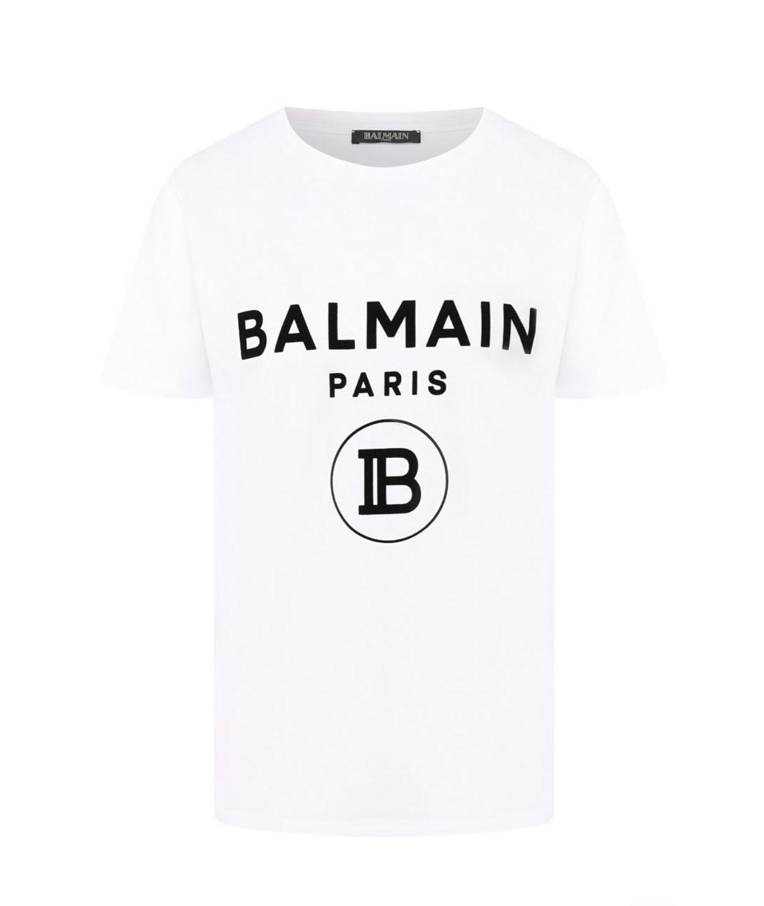 BALMAIN Белая хлопковая футболка, фото 6