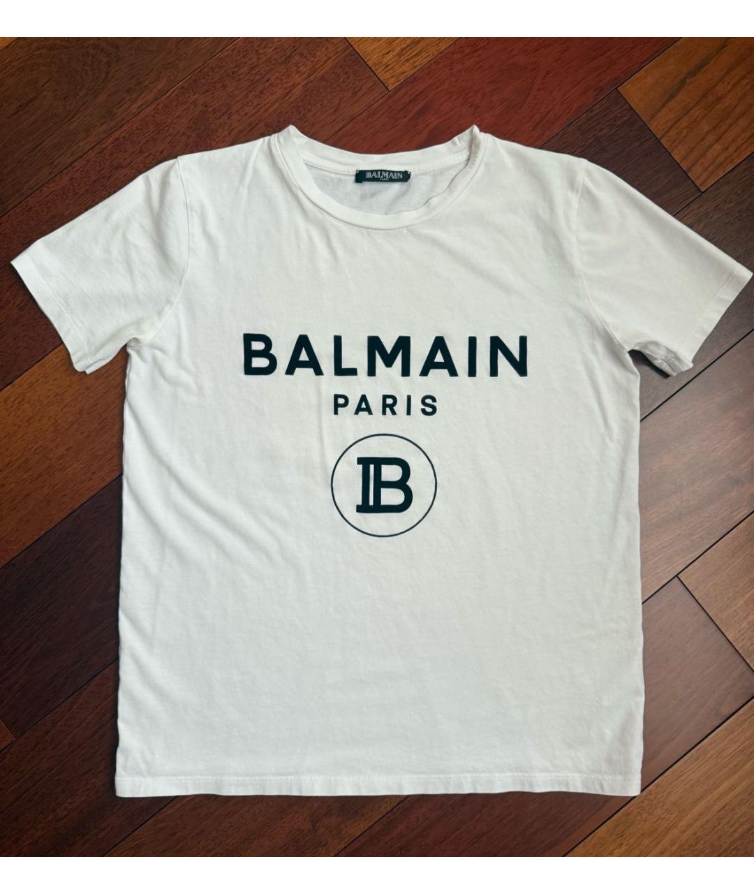 BALMAIN Белая хлопковая футболка, фото 3