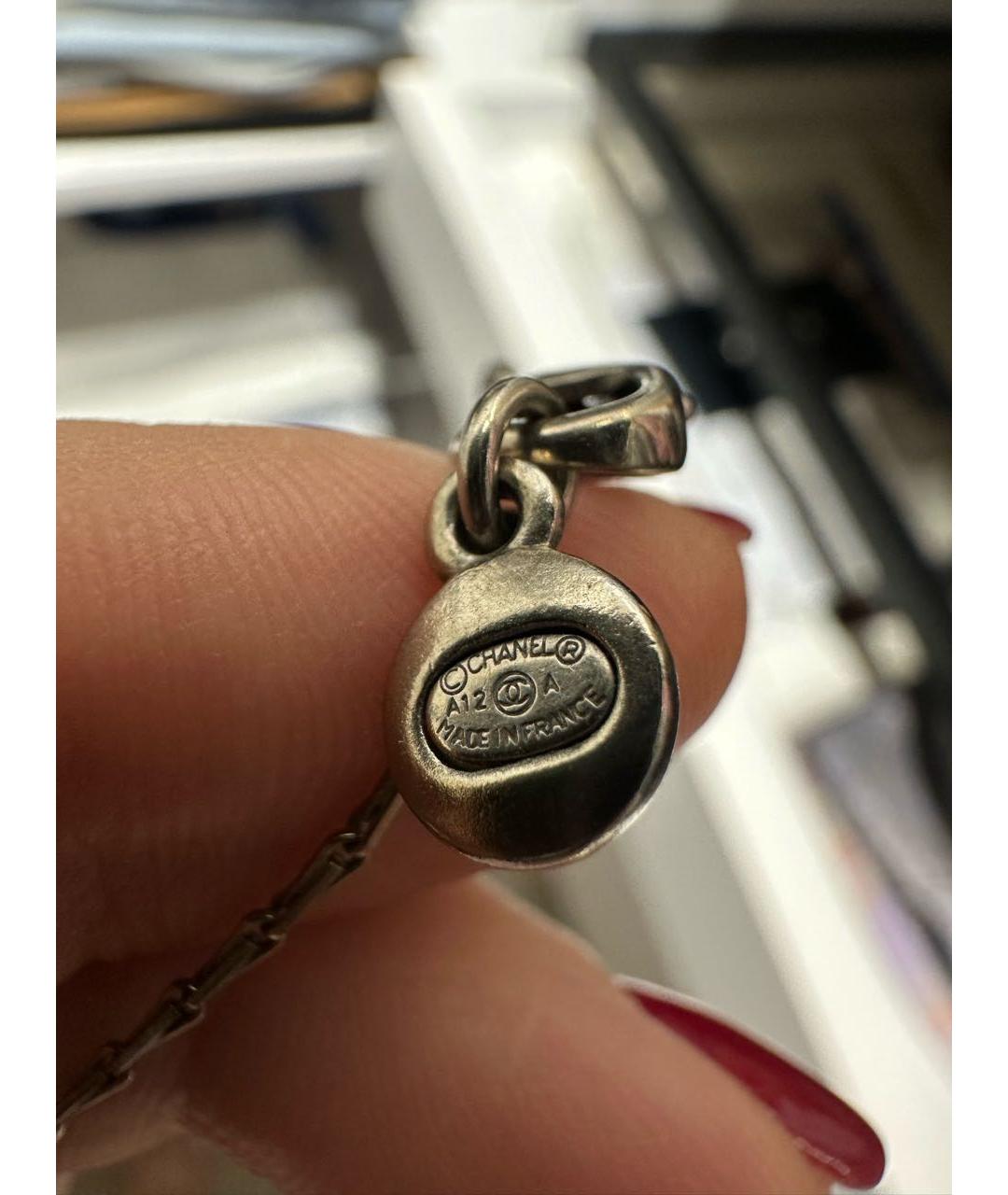 CHANEL Серебряная металлическая подвеска, фото 4