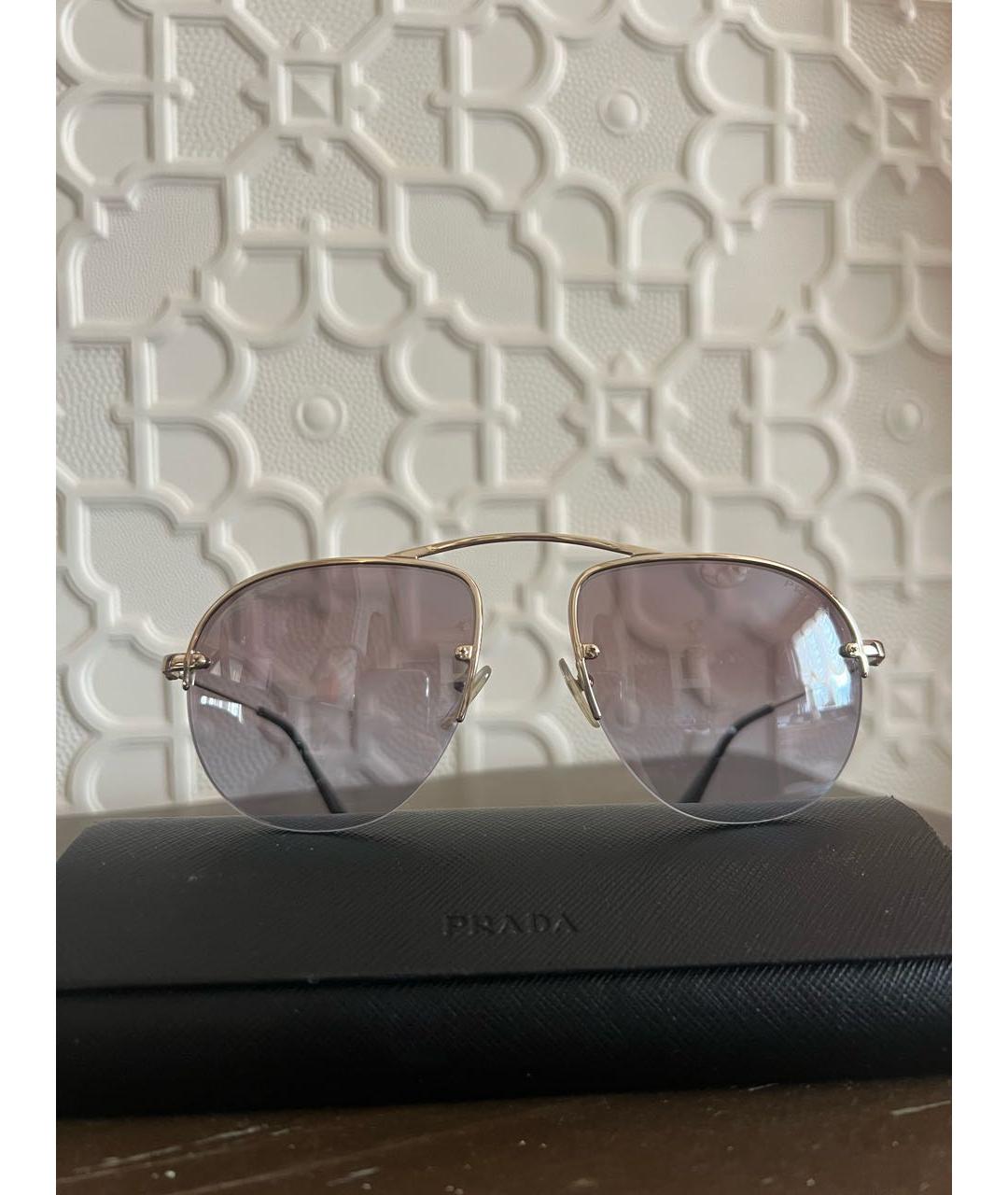 PRADA Голубые металлические солнцезащитные очки, фото 4