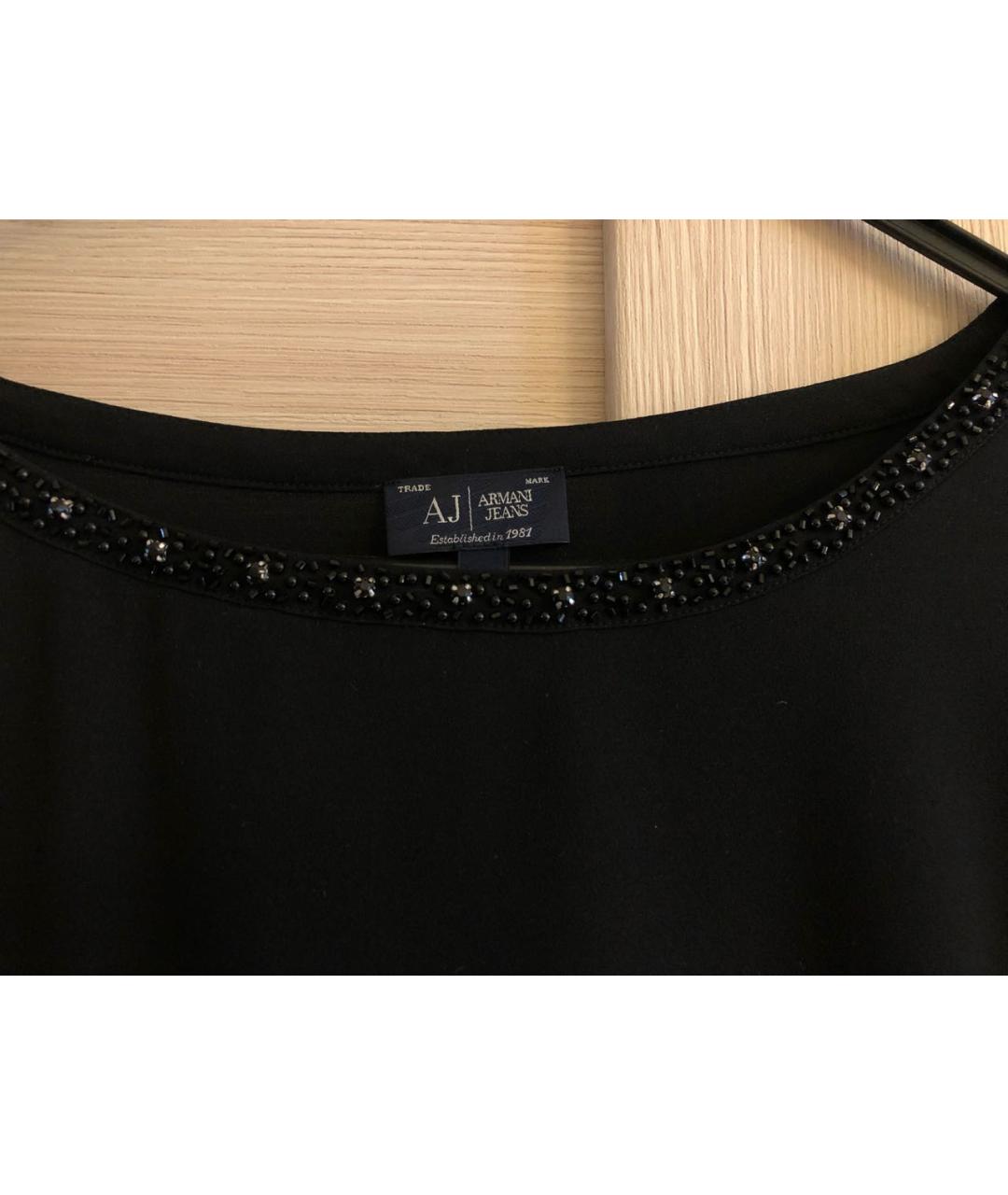 ARMANI JEANS Черная полиэстеровая блузы, фото 3
