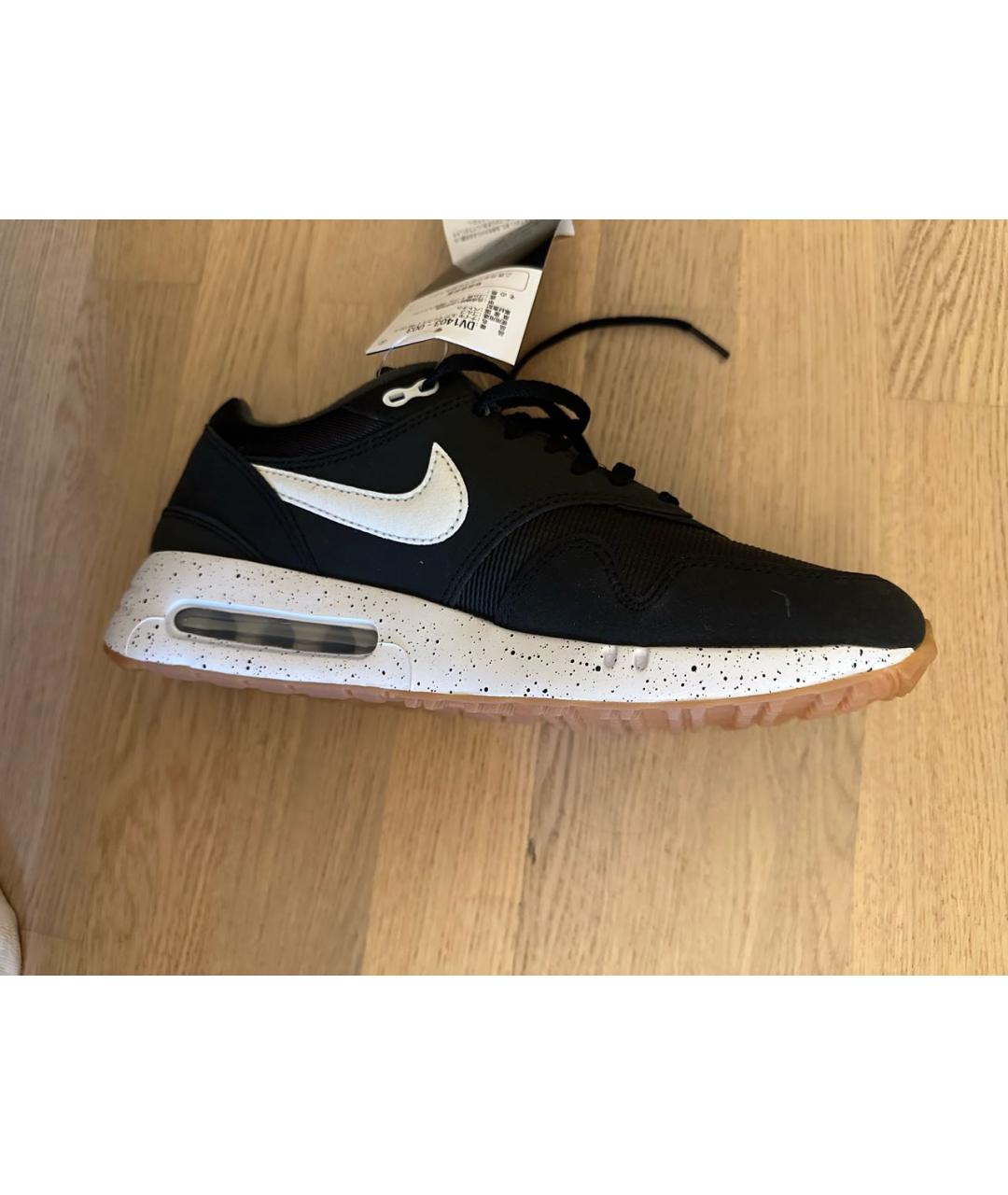 NIKE Черные текстильные низкие кроссовки / кеды, фото 5