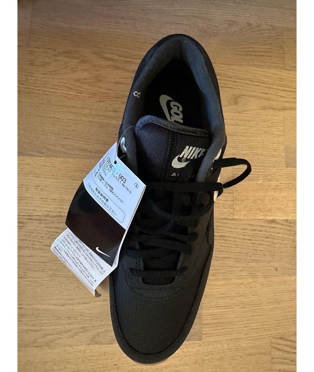 NIKE Черные текстильные низкие кроссовки / кеды, фото 2