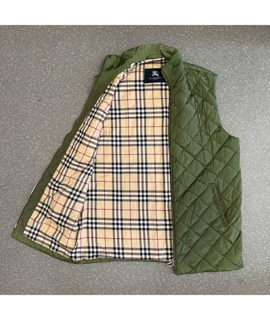 BURBERRY Зеленый полиэстеровый жилет, фото 2