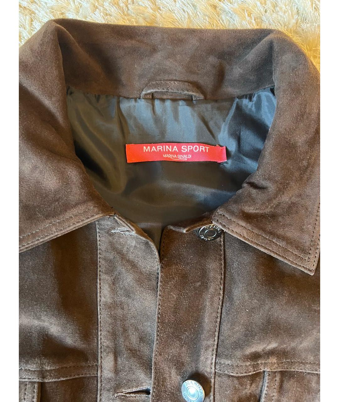 MAX MARA Коричневая замшевая куртка, фото 3