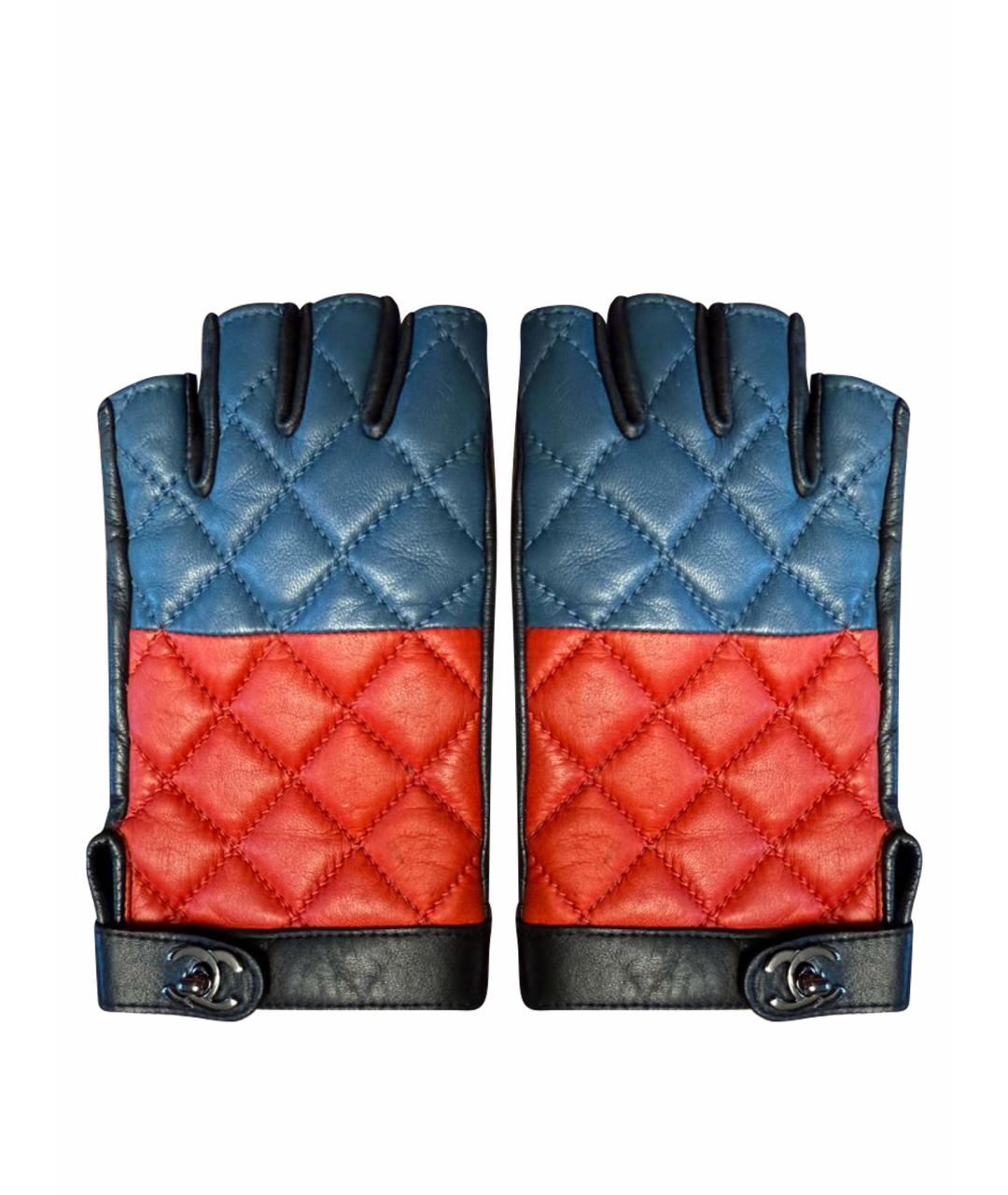 CHANEL Мульти кожаные митенки, фото 1