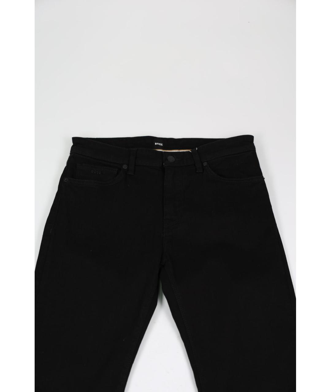 HUGO BOSS Черные хлопко-эластановые прямые джинсы, фото 4