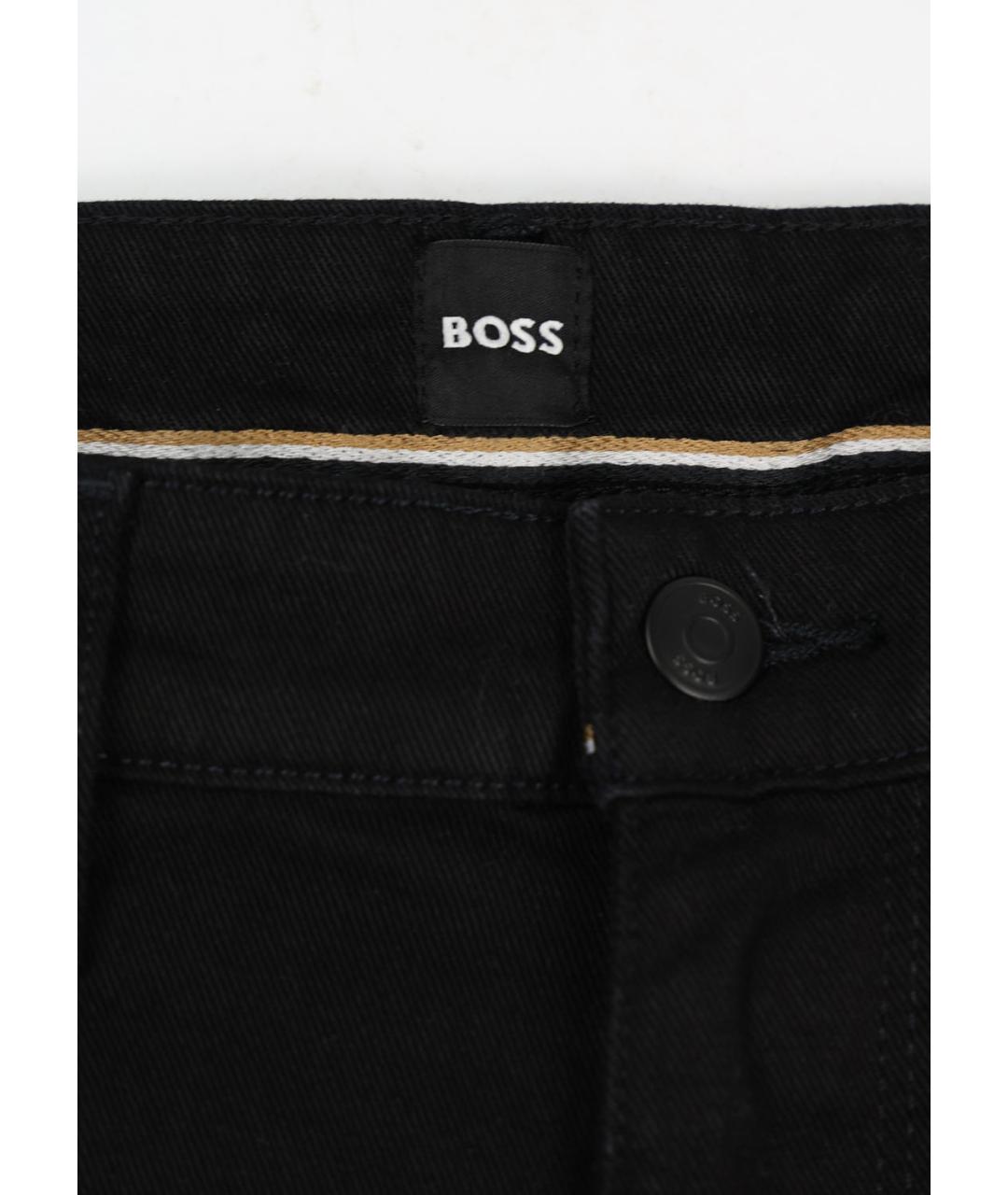 HUGO BOSS Черные хлопко-эластановые прямые джинсы, фото 3