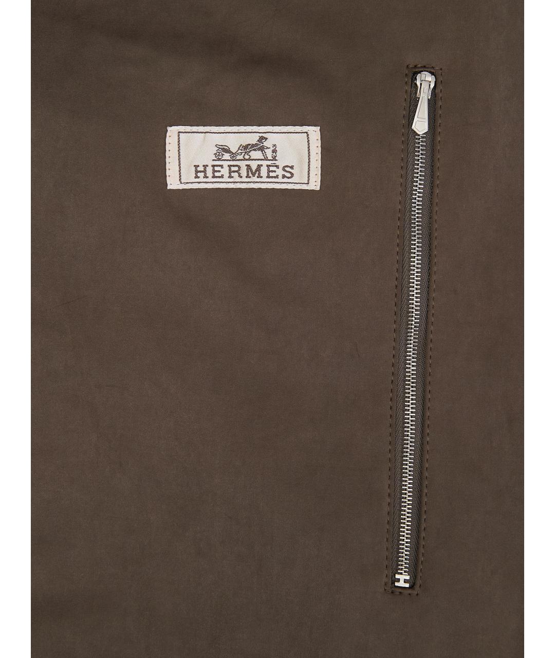 HERMES Коричневая полиэстеровая куртка, фото 12