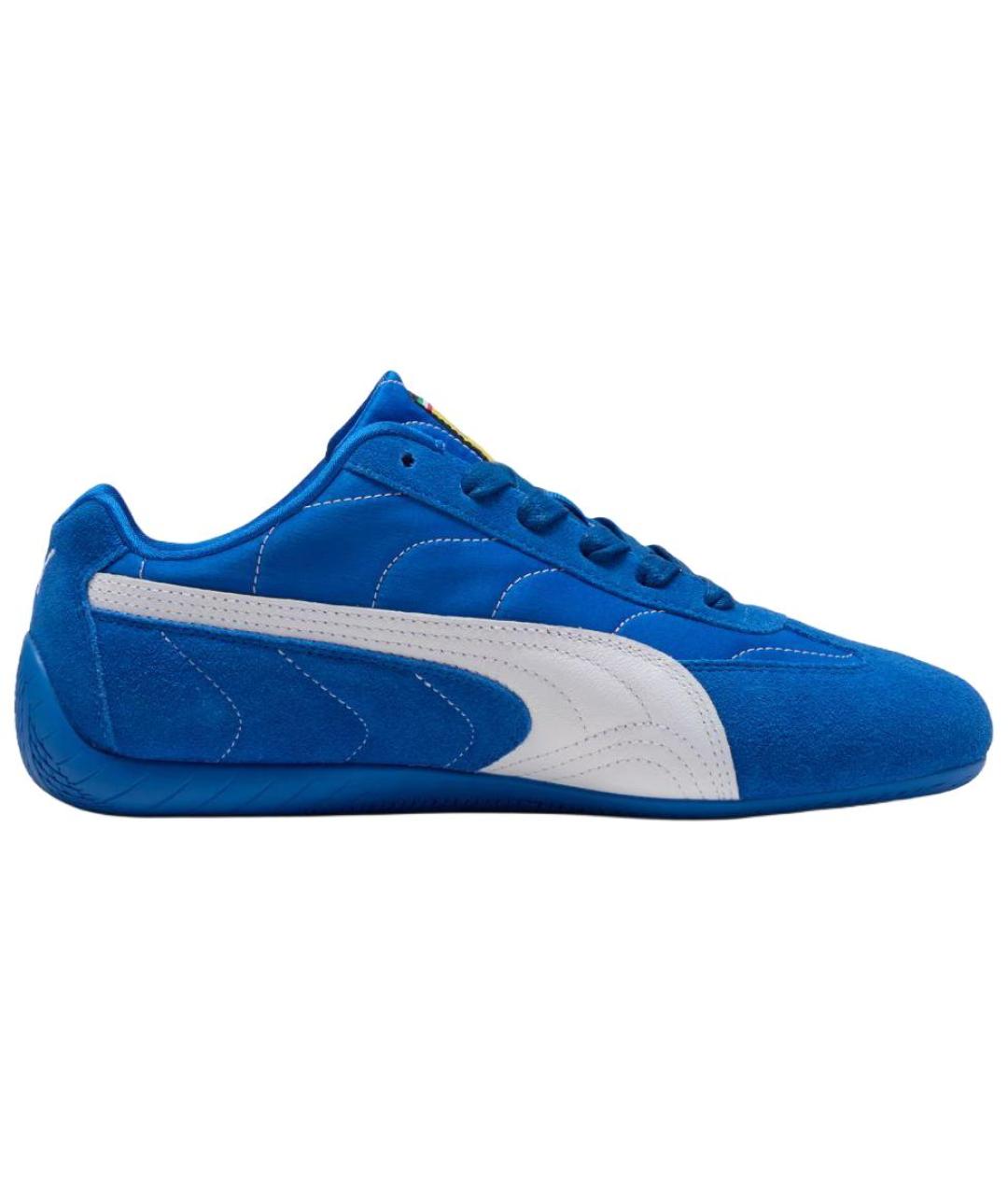 PUMA Синие кожаные низкие кроссовки / кеды, фото 1