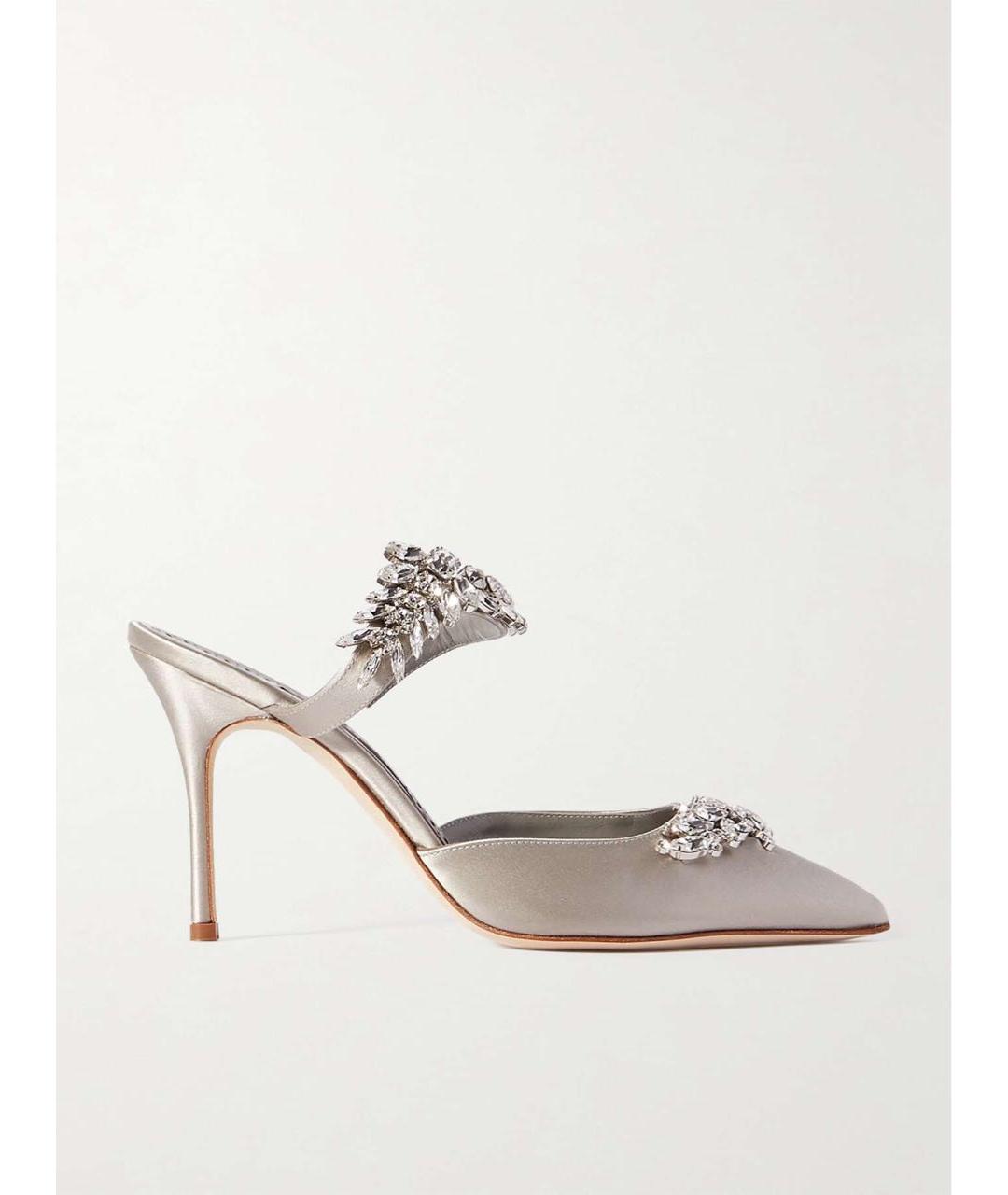 MANOLO BLAHNIK Серые мюли, фото 9