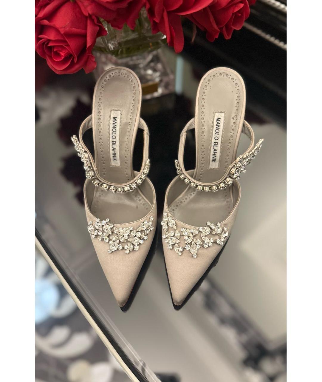 MANOLO BLAHNIK Серые мюли, фото 5
