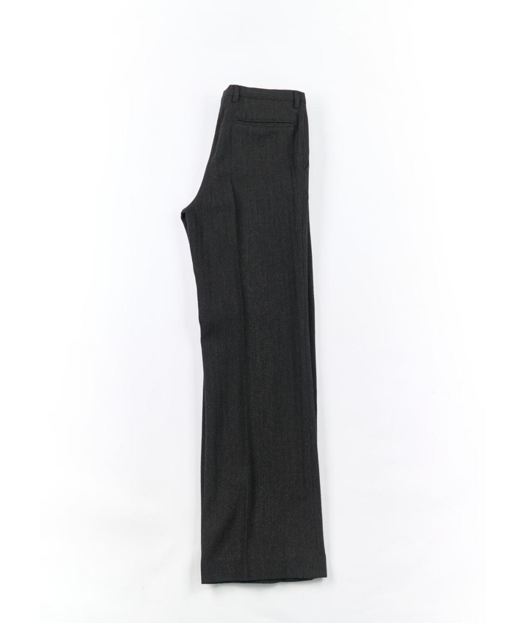 DRIES VAN NOTEN Серые шерстяные классические брюки, фото 5