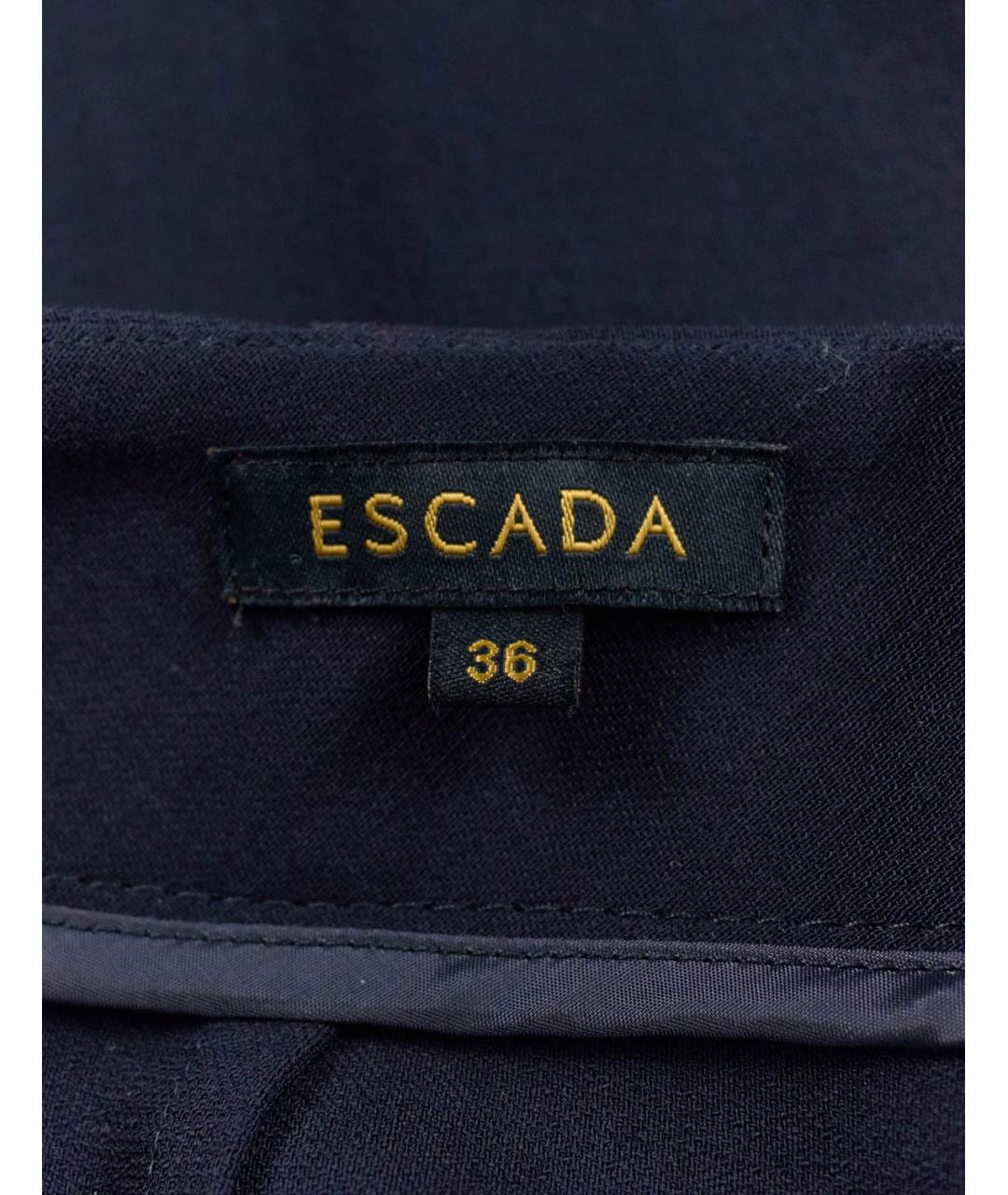 ESCADA Черные шерстяные брюки широкие, фото 3