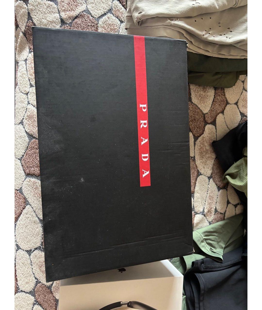PRADA Фиолетовые низкие кроссовки / кеды из лакированной кожи, фото 8