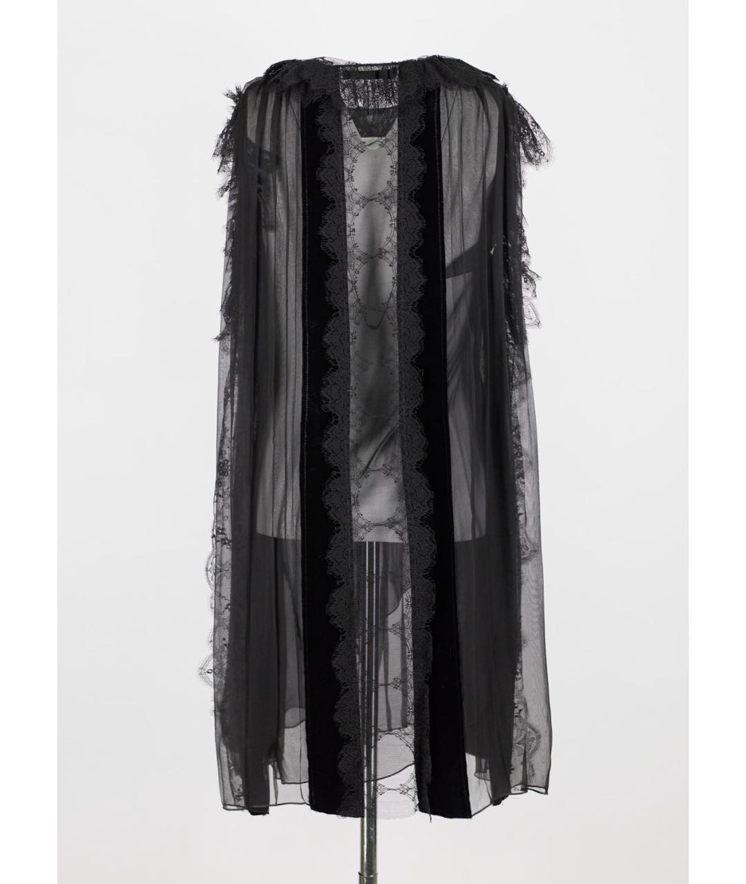 ALBERTA FERRETTI Черное шелковое коктейльное платье, фото 2