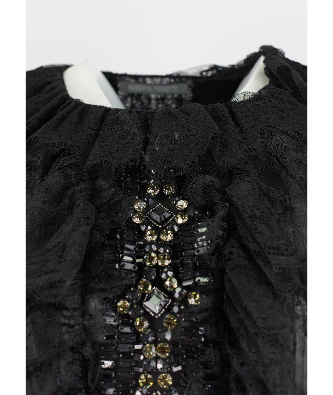 ALBERTA FERRETTI Черное шелковое коктейльное платье, фото 5