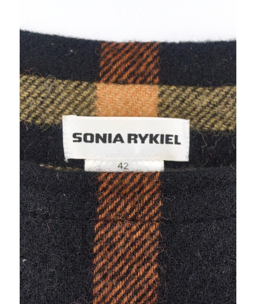 SONIA RYKIEL Черная шерстяная юбка мини, фото 3