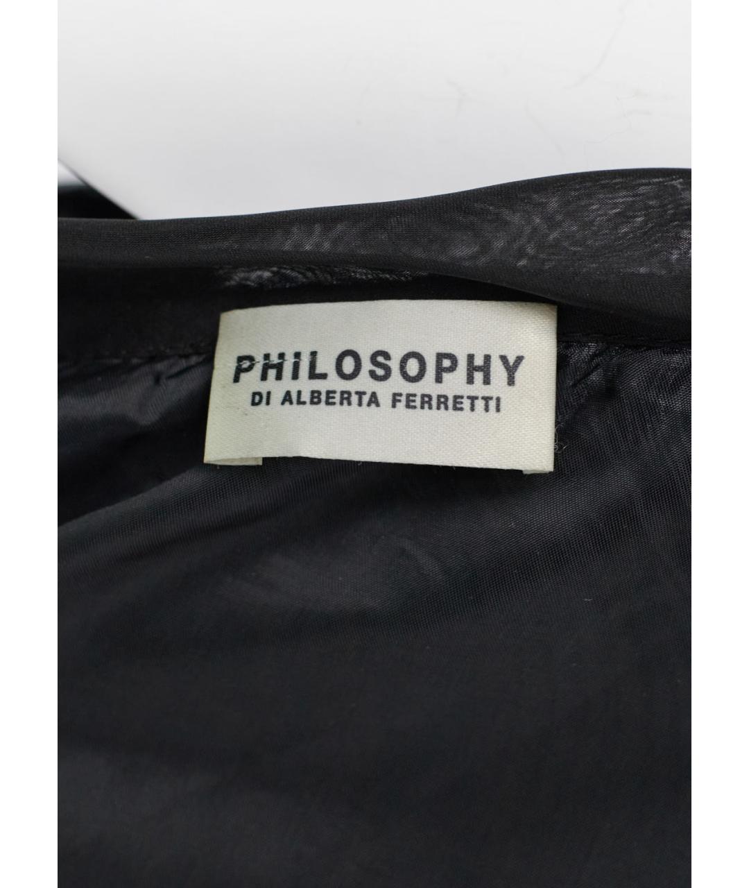 ALBERTA FERRETTI Черное полиэстеровое коктейльное платье, фото 3
